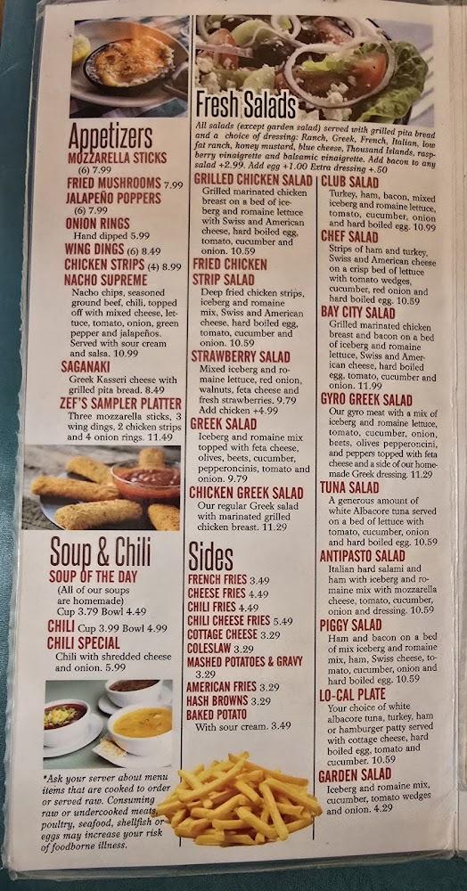 Zef's Coney Restaurant Menu image 1